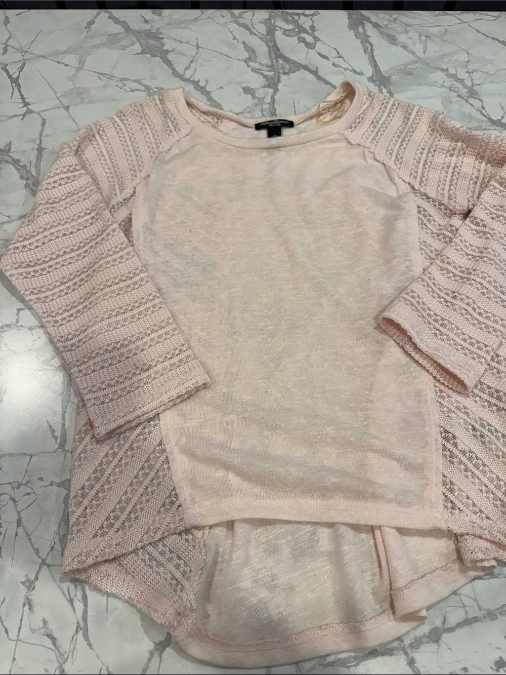 Light Blush Knit Pullover Sweater